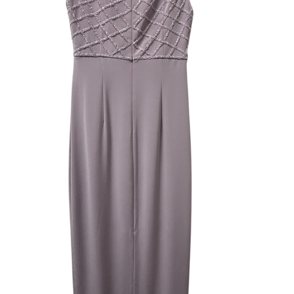 Montage by Mon Cheri One Shoulder Gray Dress